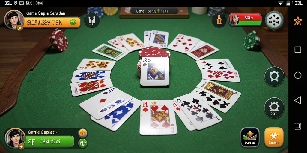 Screenshot utama 33L menampilkan gameplay Gaple yang seru.