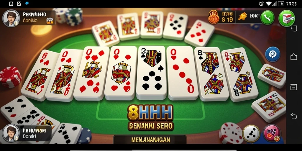 Tampilan gameplay seru dari game Domino 8HHH.