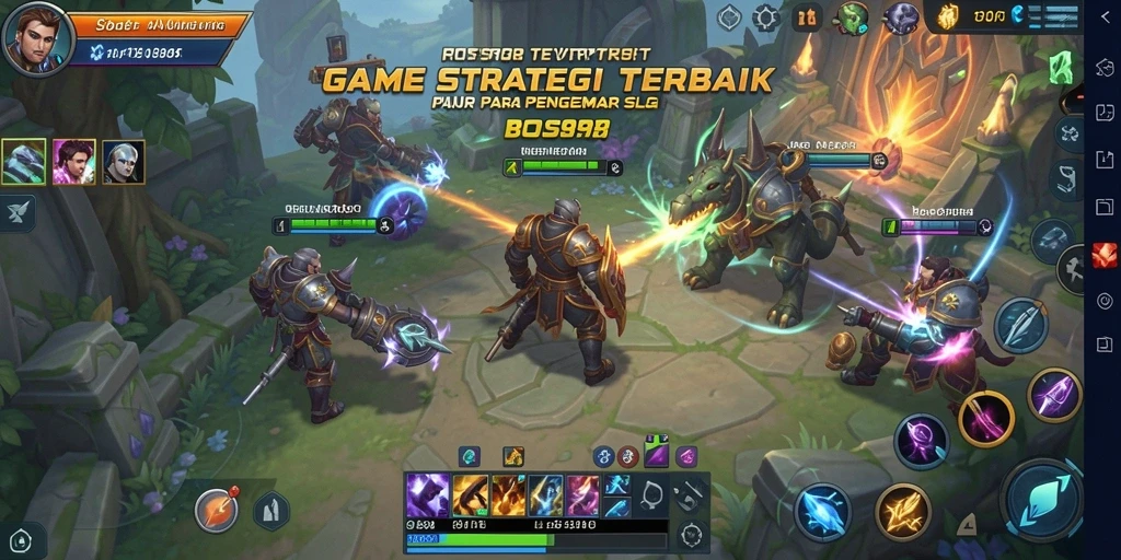 Screenshot utama BOS898 menunjukkan aksi pertempuran yang mendebarkan dalam gameplay SLG.