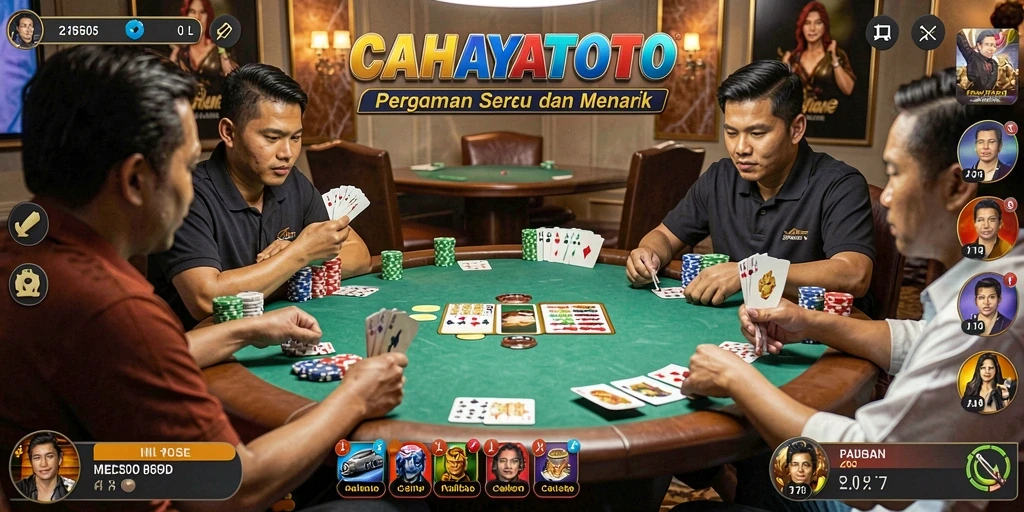 Screenshot gameplay CAHAYATOTO yang menampilkan aksi seru permainan Poker.