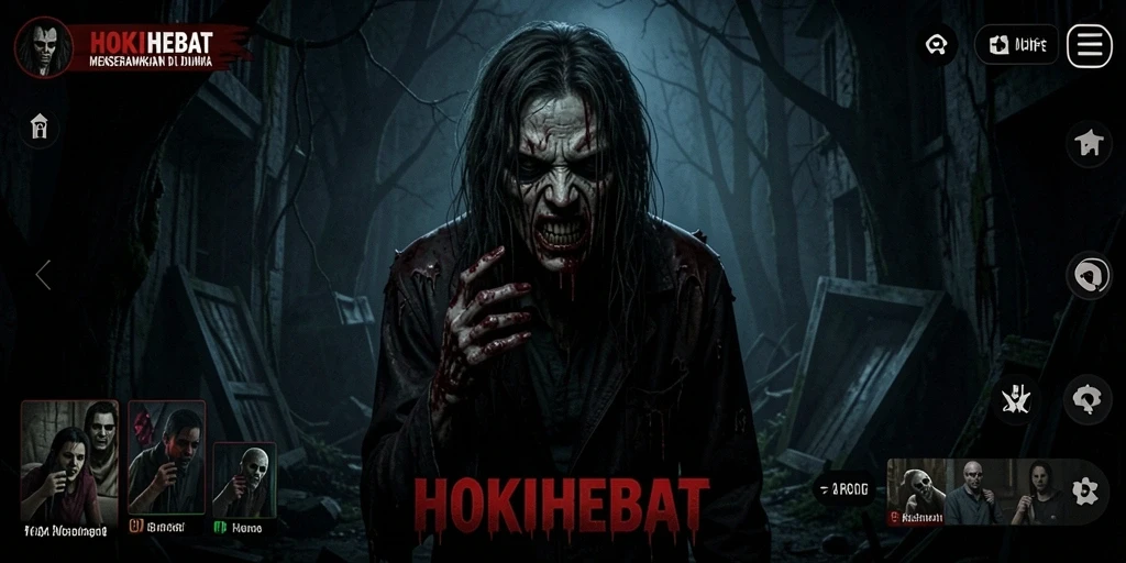 Gameplay HOKIHEBAT yang menegangkan dengan atmosfer Horror.