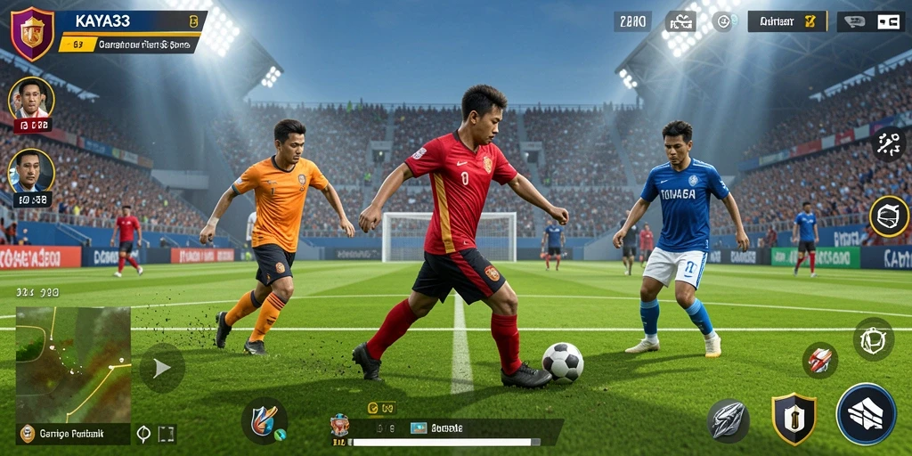 Screenshot gameplay KAYA33 menampilkan aksi olahraga mendebarkan.