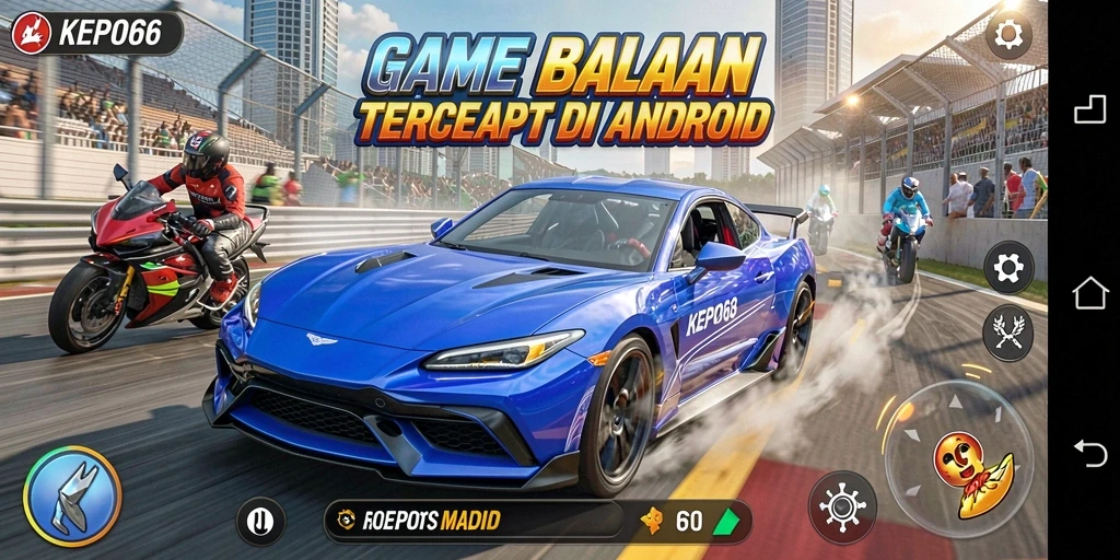 Tampilan gameplay KEPO66 yang mendebarkan dalam balapan.