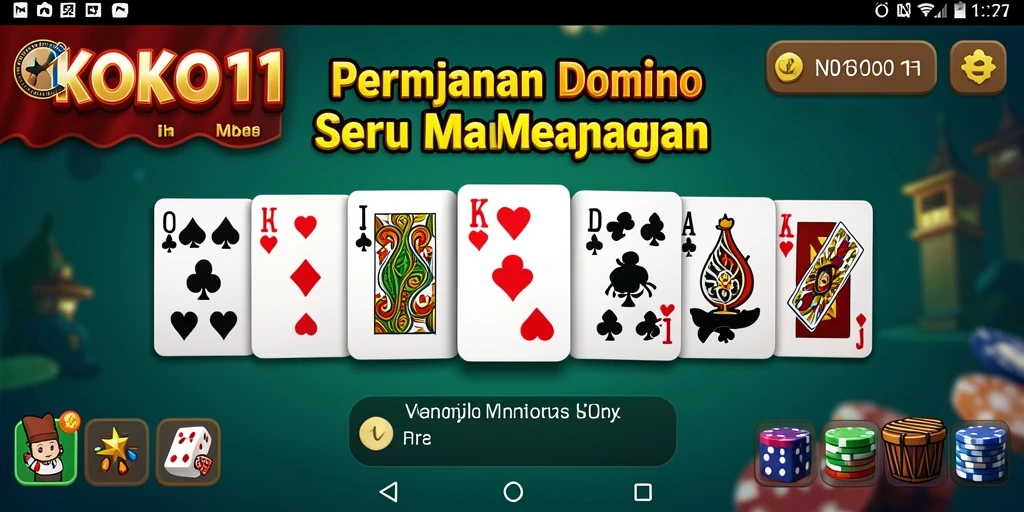 Screenshot gameplay KOKO11 menunjukkan momen seru saat bermain Domino.