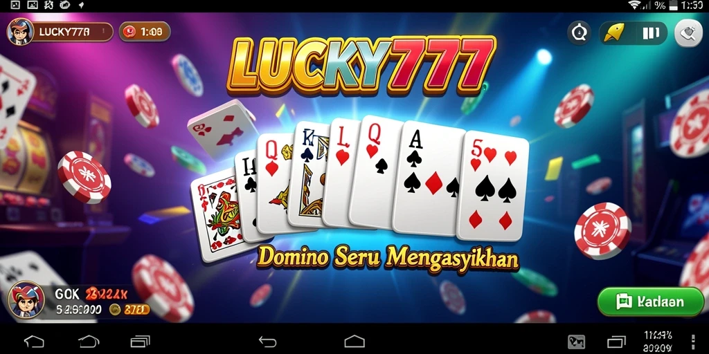 Tampilan gameplay domino yang seru di LUCKY777.
