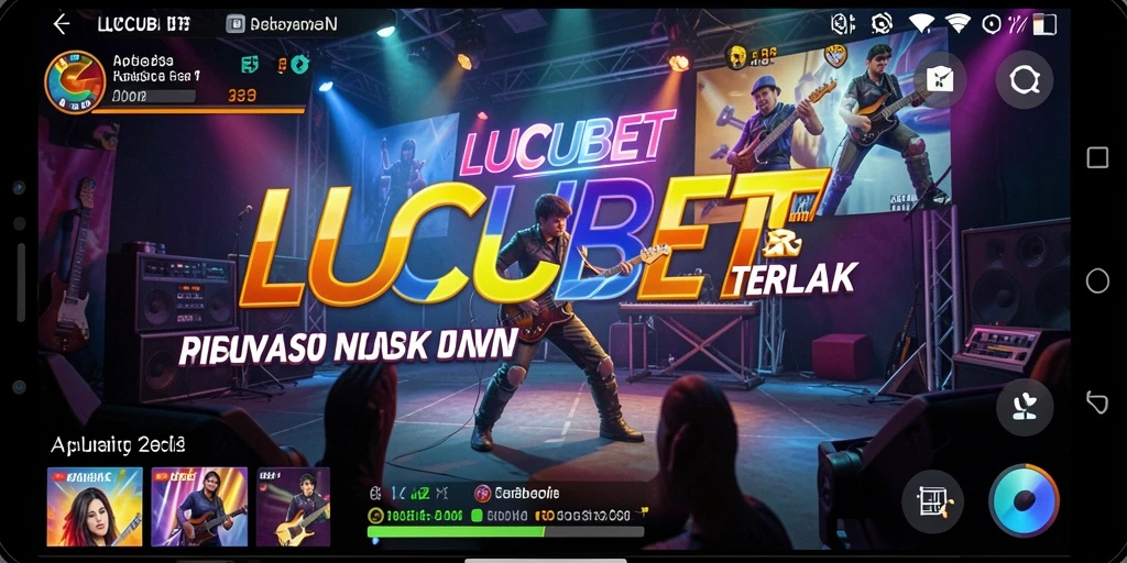 Tampilan gameplay menarik dari LUCUBET dengan berbagai fitur musik interaktif.