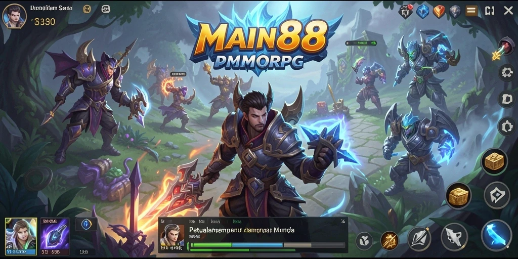 Screenshot gameplay MAIN88 menampilkan aksi epik dalam petualangan MMORPG.