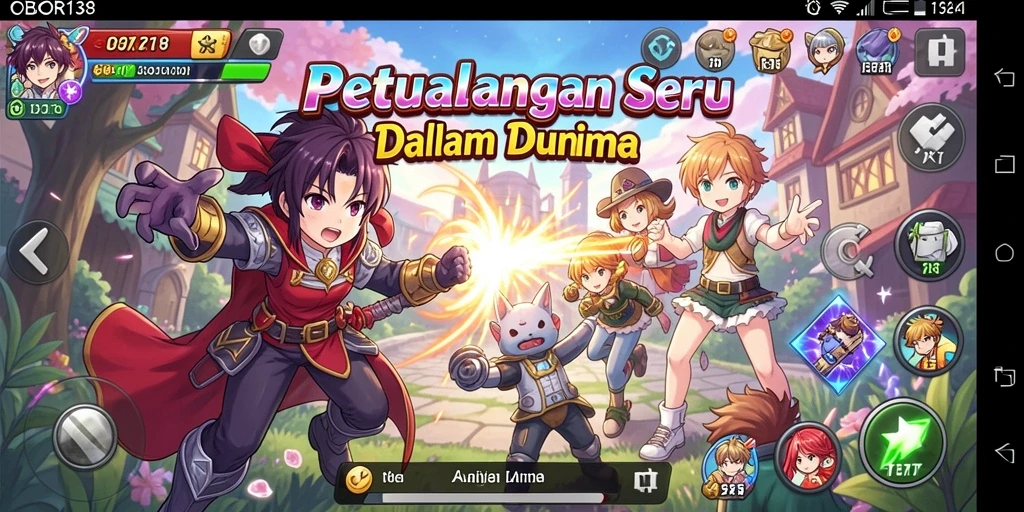 Screenshot gameplay OBOR138 yang menampilkan aksi karakter Anime.