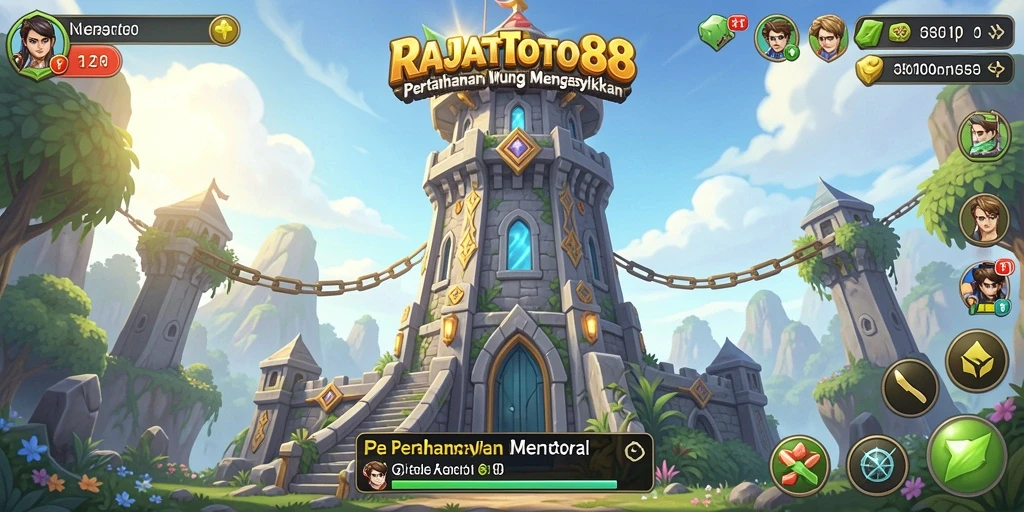 Tampilan gameplay menarik dari RAJATOTO88 saat bertahan dari serangan musuh.