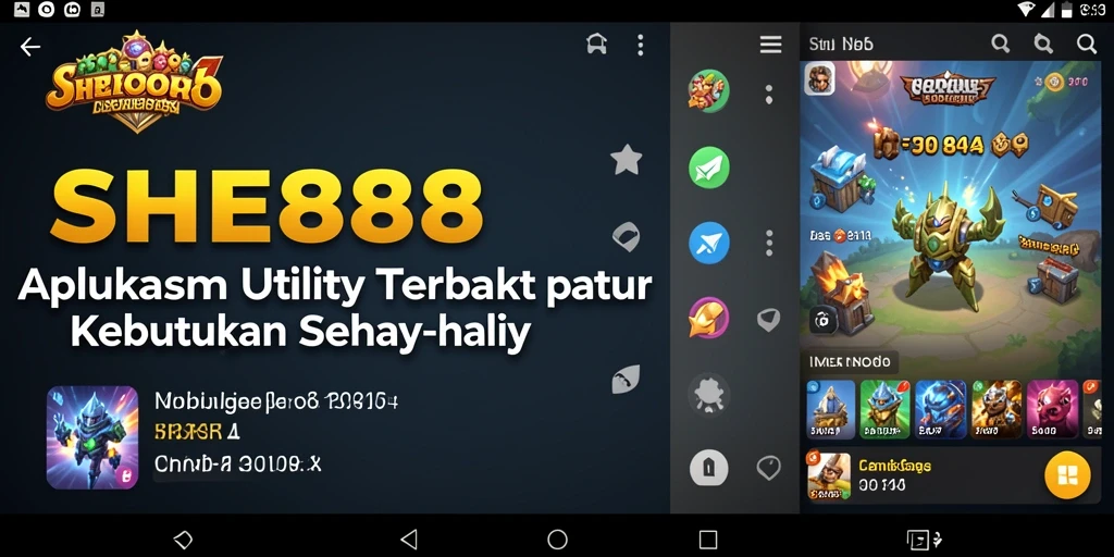 Tangkapan layar utama SHE888 menampilkan antarmuka aplikasi Utility yang intuitif.
