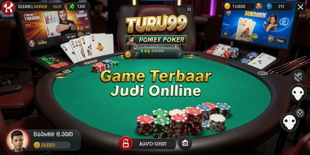 Screenshot TURU99 menampilkan gameplay poker yang menarik dan seru.