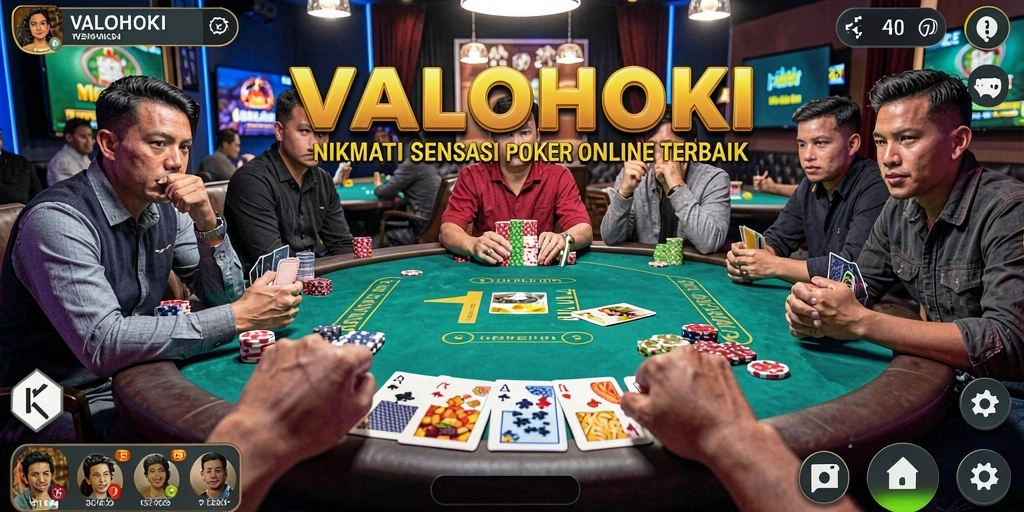 Gameplay VALOHOKI menampilkan pemain berkompetisi di meja poker.